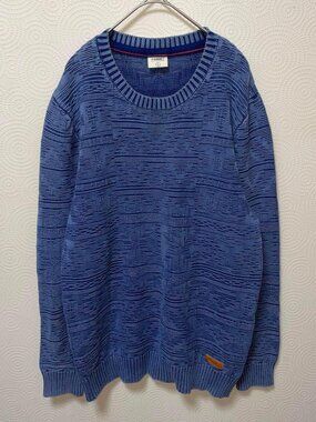 Notewo Knit Sweater Blue Long Sleeve